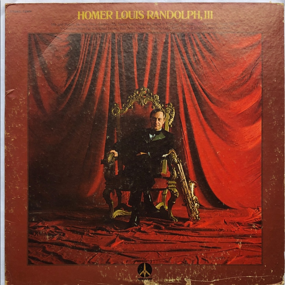 Homer Louis Randolph, III Vinyl Lp Record Album